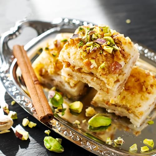 Image of ASHA SWEET CENTER Baklava Assorted Sweets (Pack Of 2 X 250 Grams), Premium Sweets Perfect For Gifting And Snacking, Turkish Delight Made With Fresh Ingredients