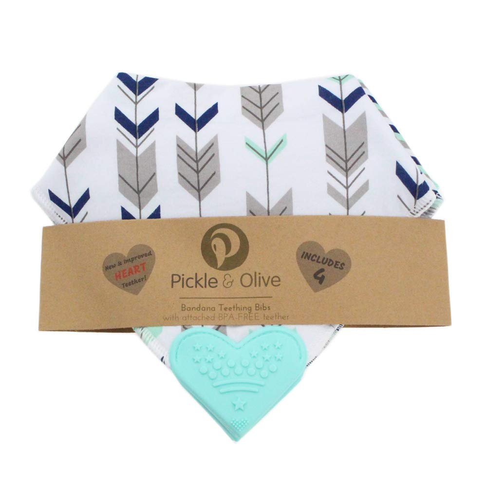 Amazon.com : Pickle & Olive Baby Bandana Teething Bibs with
