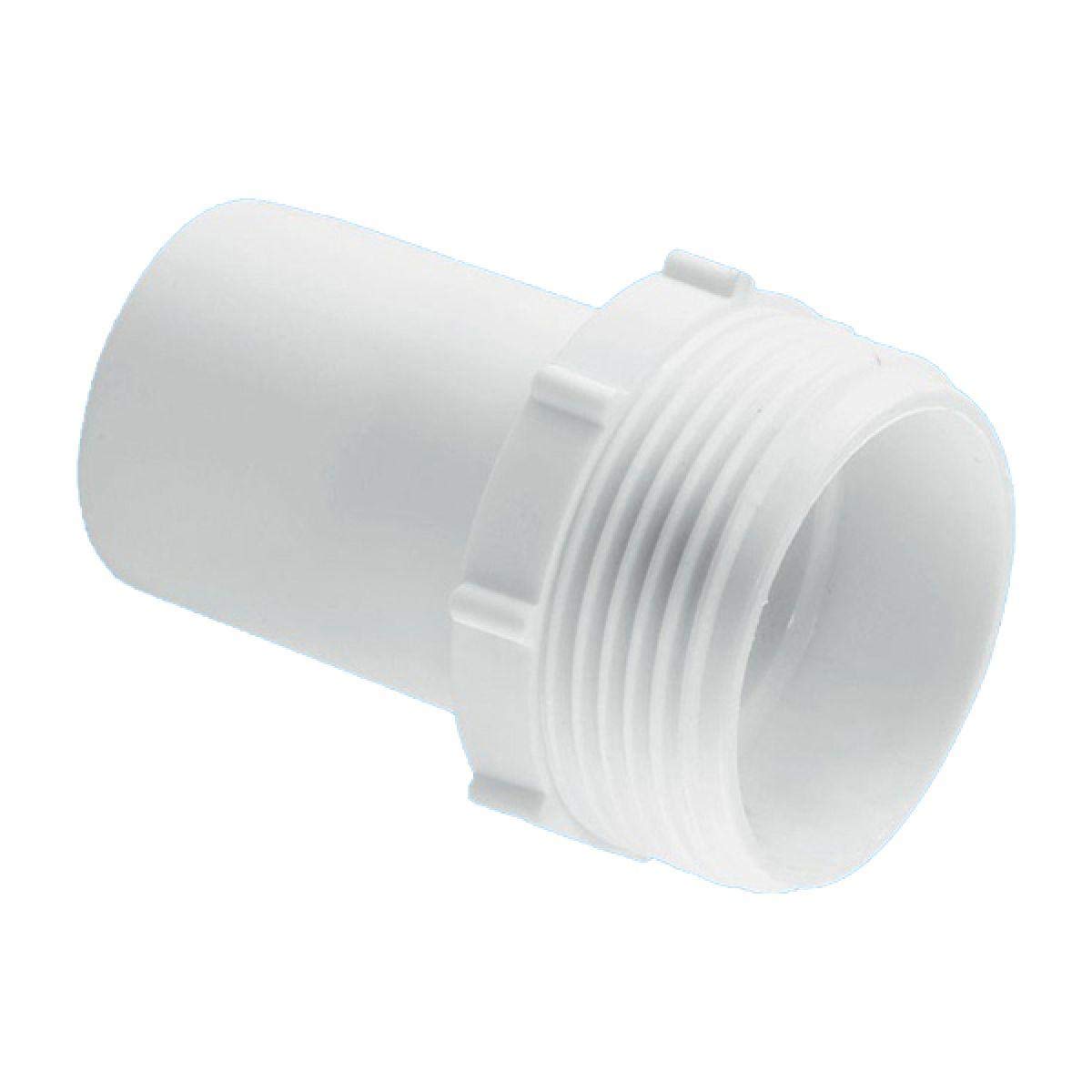 McAlpine Pushfit BSP Overflow Adaptor - Easy Install Plumbing Fitting, White - S9