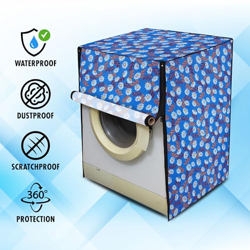 Image of Lithara Front Load Fully Automatic Washing Machine Cover for LG, Samsung, IFB, Whirlpool, Suitable for 5 kg & 5.5 Kg - Waterproof, Dustproof Cover (Print-1)