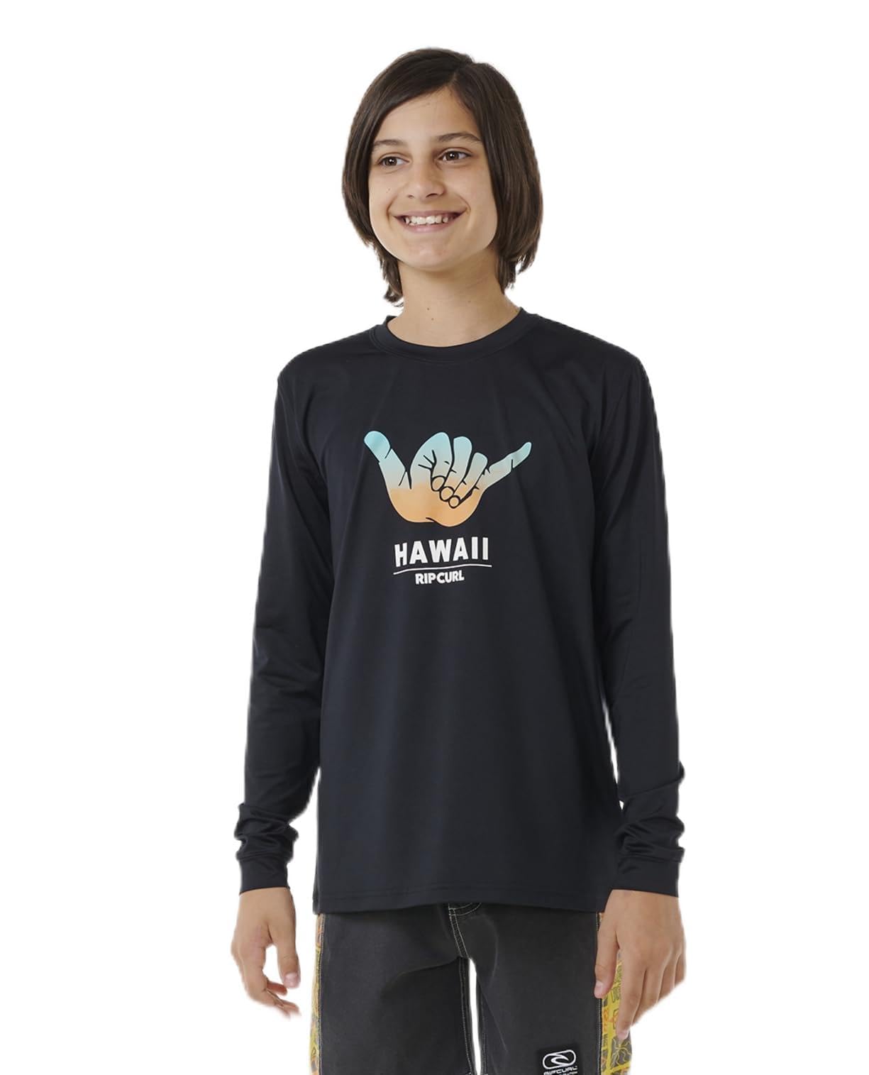 Rip Curl Boys' Shaka UPF 50+ Long Sleeve Rashguard