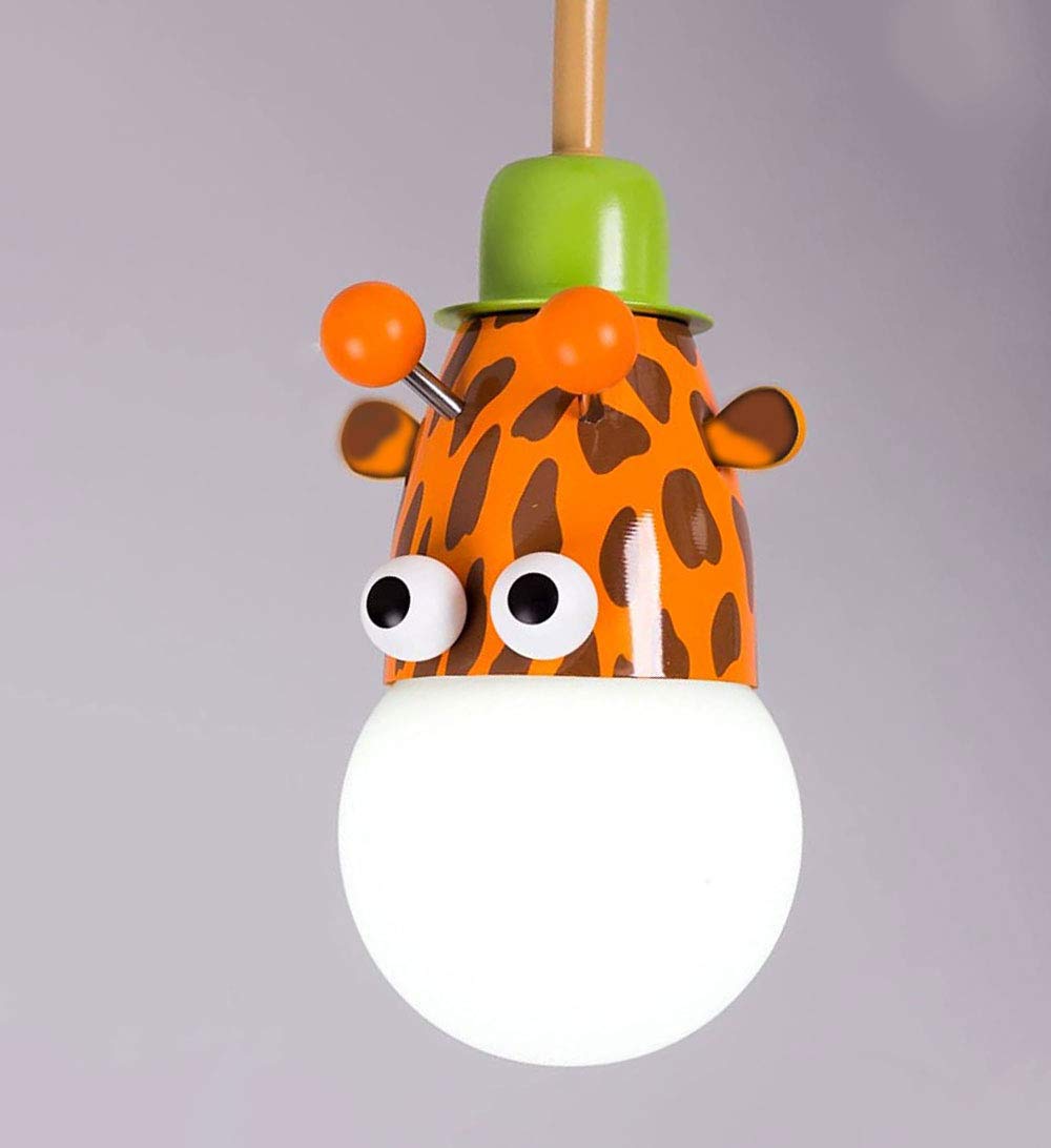 YZM Lampadario da Soffitto per Bambini, Plafoniera a Tema Animale, Perfetto per Cameretta/Stanza dei Giochi/Scuola/Asilo (4 Luci)