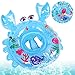 Anillo de Natación para Bebé,Anillo Flotador Bebe,Anillo de Natación Asient,Flotador Hinchable para bebé,Flotador Cuello Bebe,Inflable Flotador para Niños,Flotador Hinchable Ajustable (Azul)