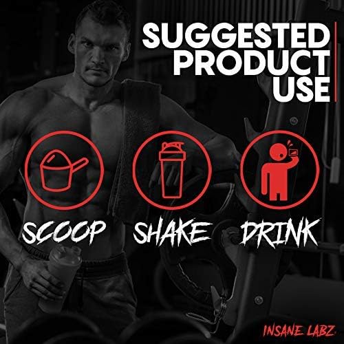 Image of Insane Labz Psychotic Black Edition Mid Stimulant Pre Workout Powder, Energy Focus Pumps, Loaded with Creatine Beta Alanine Taurine Fueled by AMPiberry, 35 Servings (35, Citrus Grapefruit)