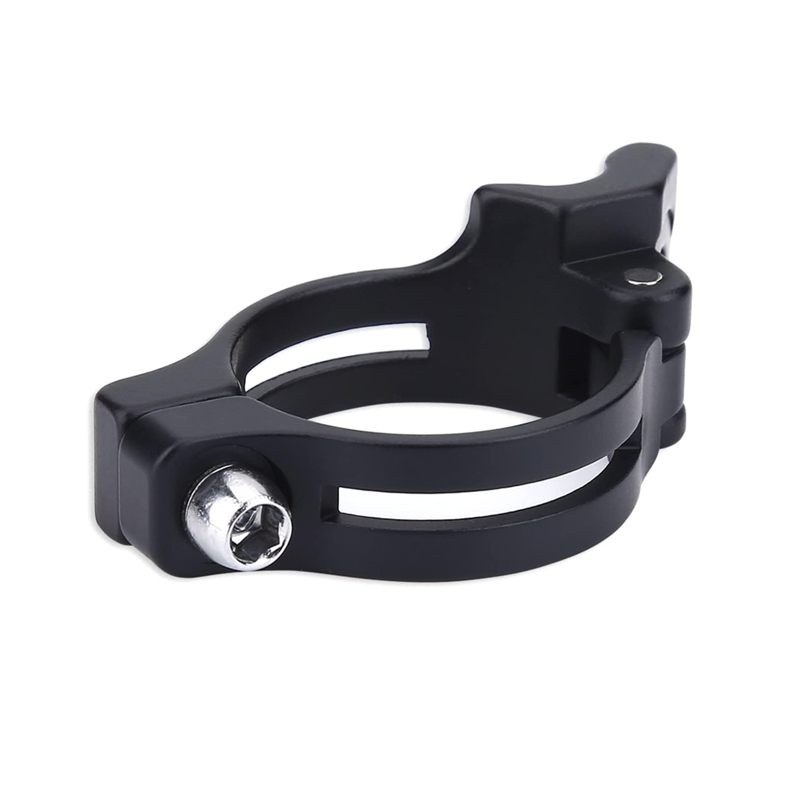 Vgeby1 Black Bike Derailleur Clamp, Front Mech Clamp Alloy Braze On Front Mech Derailleur Clamp Adapter Front Mech 31.8/34.9Mm (34.9Mm-)