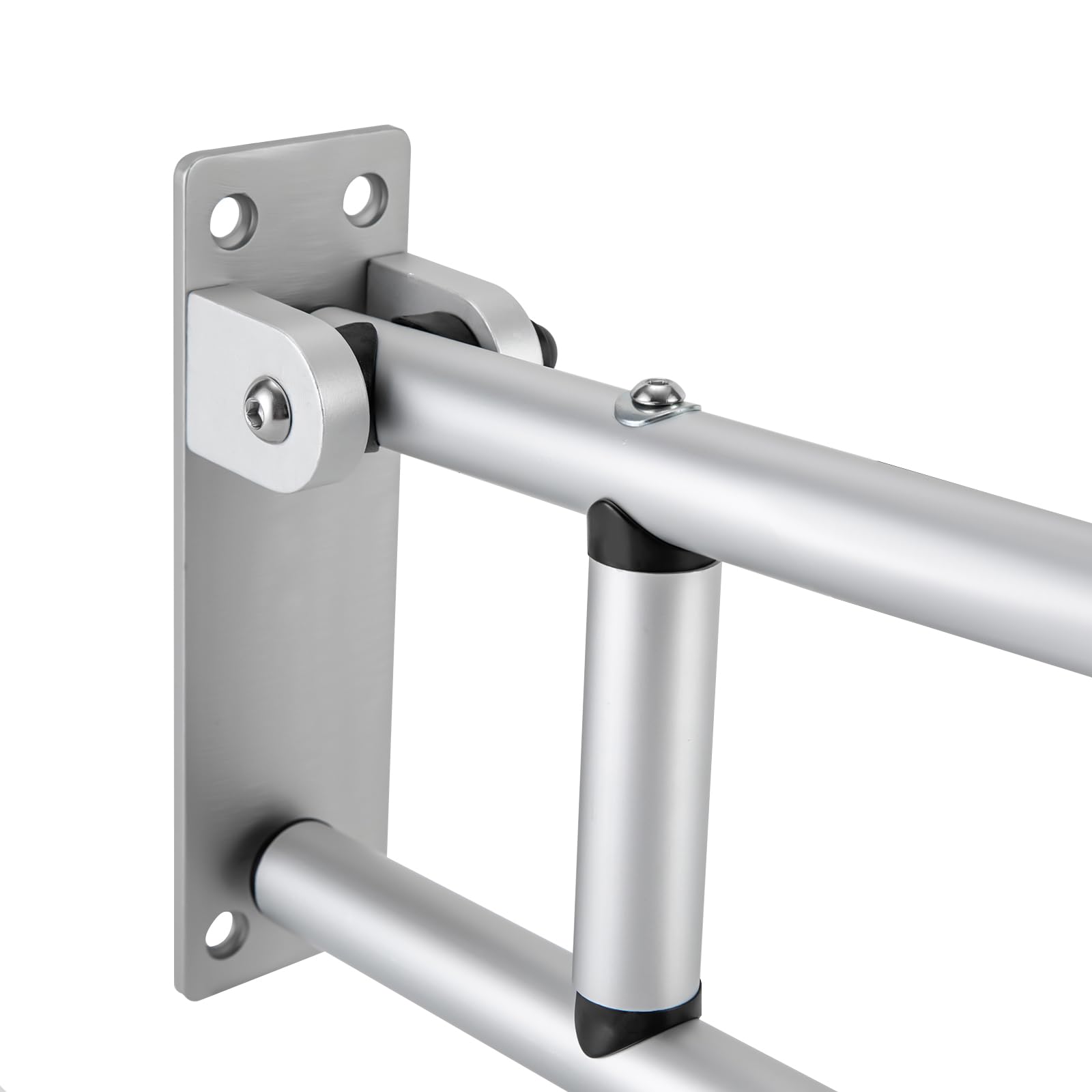 Modunful Handicap uchwyty 60 cm, antypoślizgowe wsparcie do wanny/WC, dla seniorów, kobiet w ciąży, niepełnosprawnych, montaż na ścianie, aluminium, czarne, nośność 120 kg, oszczędność