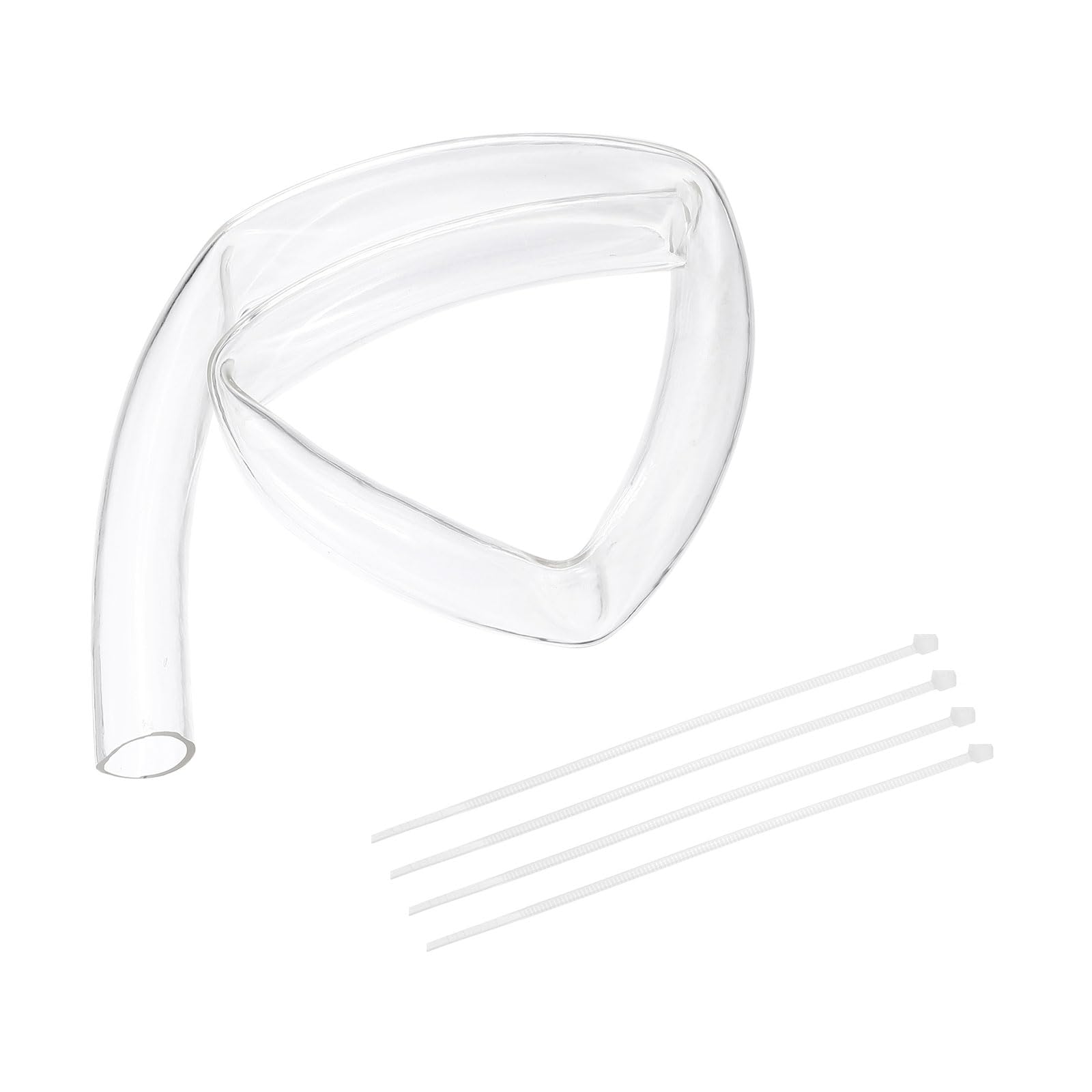 Tuyau pvc souple transparent 32mm de diamètre vinyle haute clarté avec colliers