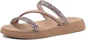 Chinelo Flatform Tira Tripla Multi Preto Moleca 5469.121
