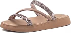 Chinelo Flatform Tira Tripla Multi Preto Moleca 5469.121