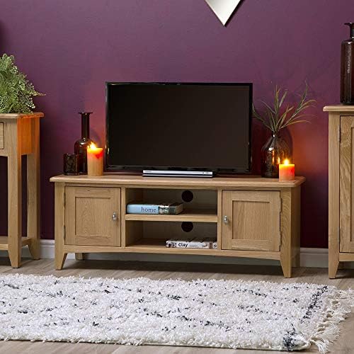 The Furniture Outlet Gloucester Oak Large TV Unit Amazon.co.uk Home