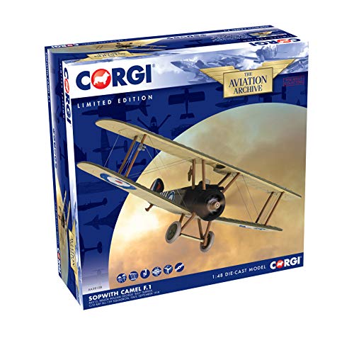 Corgi Diecast Sopwith Camel F1 B6313 Major William George 'Billy' Barker 1:48 WWI RAF Military Aircraft Display Model AA38108