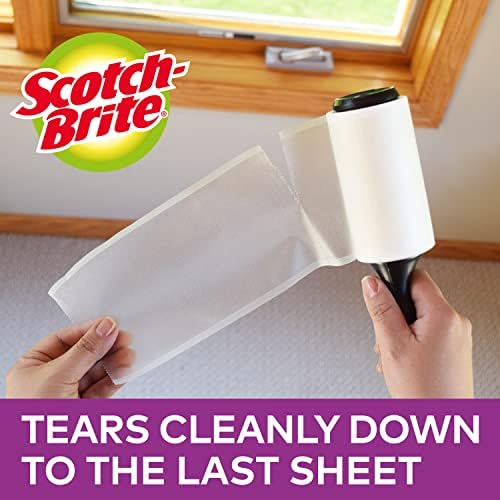 Scotch-Brite Pet Extra Sticky Lint Roller Refill, 48 sheets - Designed for Pet Hair, Easy Tear Sheets, Safe on Fabrics