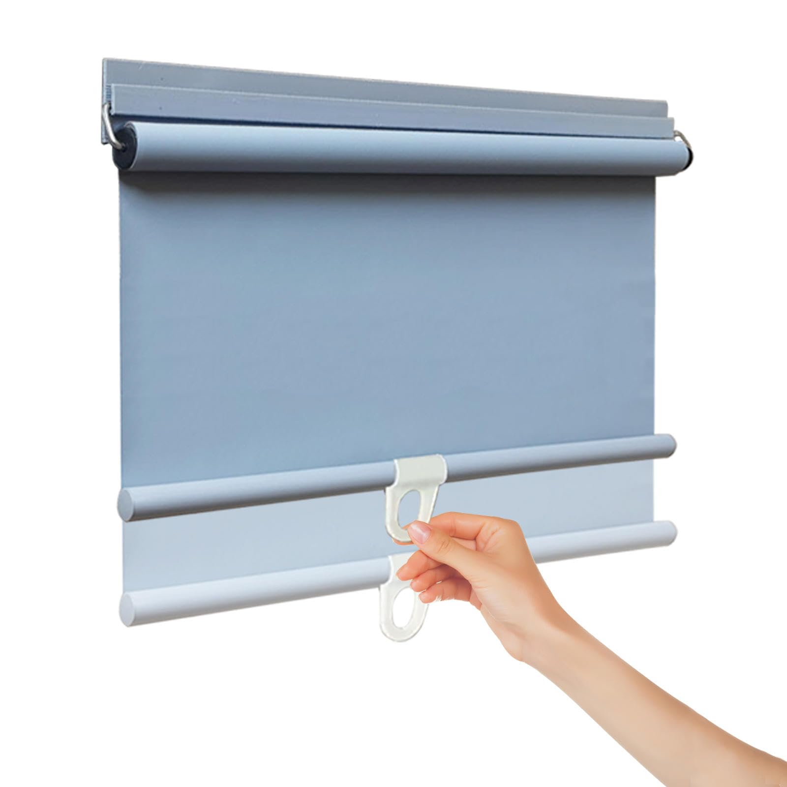 Tende a Rullo Oscuranti Temporanee,Tenda Avvolgibile Termiche 100%,Tende Senza Forare,Tende Oscuranti per Interni,Tenda a Rullo Retrattile per Camera Da Letto,L'asilo Nido,Grey-120x150cm(47.2x59in)