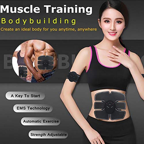 Estimulador muscular, Romacci Estimulador muscular elétrico Estimulação abdominal Exercitador muscul