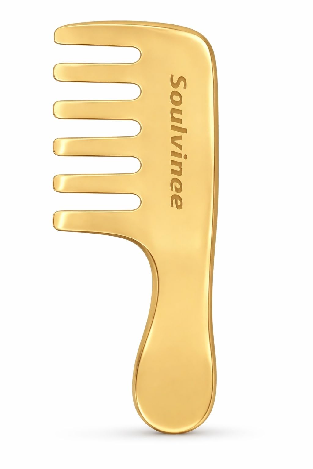 Bronze Kansa Gua Sha Manual Handheld Massager Tool - Kansa Comb With Handle -Tendon Massage Scraping Tool Muscle Pain Relief, Myofascial Stress Release And Breaking Up Scar Tissue