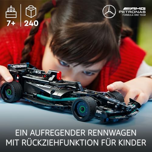 LEGO Technic Mercedes-AMG F1 W14 E Performance Race Car Spielzeug für Kinder, Jungen und Mädchen ab 7 Jahren, Pull-Back Modell Fahrzeug Set, Schlafzimmer Dekoration, Geburtstag Geschenkidee 42165