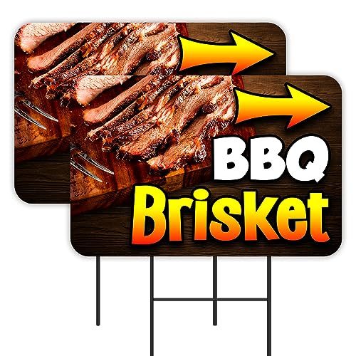 Vista Products BBQ Brisket 2 Pack Double-Sided Yard Signs 16
