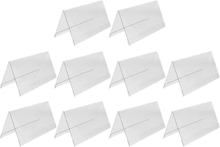 10pcs PET Name Plate Stand Holder, V Shaped Desk Card