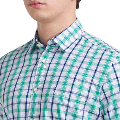 Image of Raymond Men's Pure Cotton Jacquard Pattern Slim Fit Semi Cutaway Collar Full Sleeve Formal Shirt