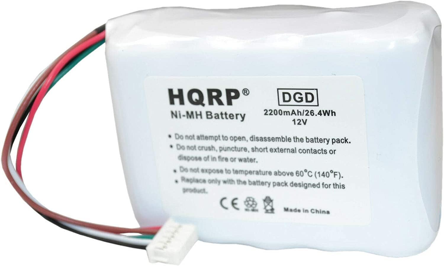 HQRP 2200mAh Battery Compatible with Logitech Squeezebox Wi-Fi Internet Radio (Black/Red/White)