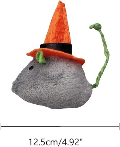 Miniatura 4 de 6 paquetes de juguetes para gatos, juguete interactivo, bruja mágica, disfraz de peluche en forma de ratón, juguetes de hierba gatera