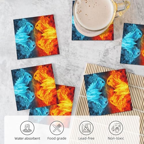 Dessous de verre absorbant le feu contre la glace tapis céramique résistant à la chaleur - 6
