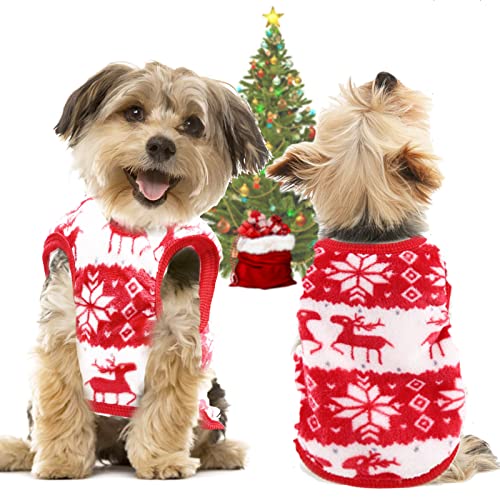 Disfraz Navidad para Perro Gato Suéter Rojo X-Small