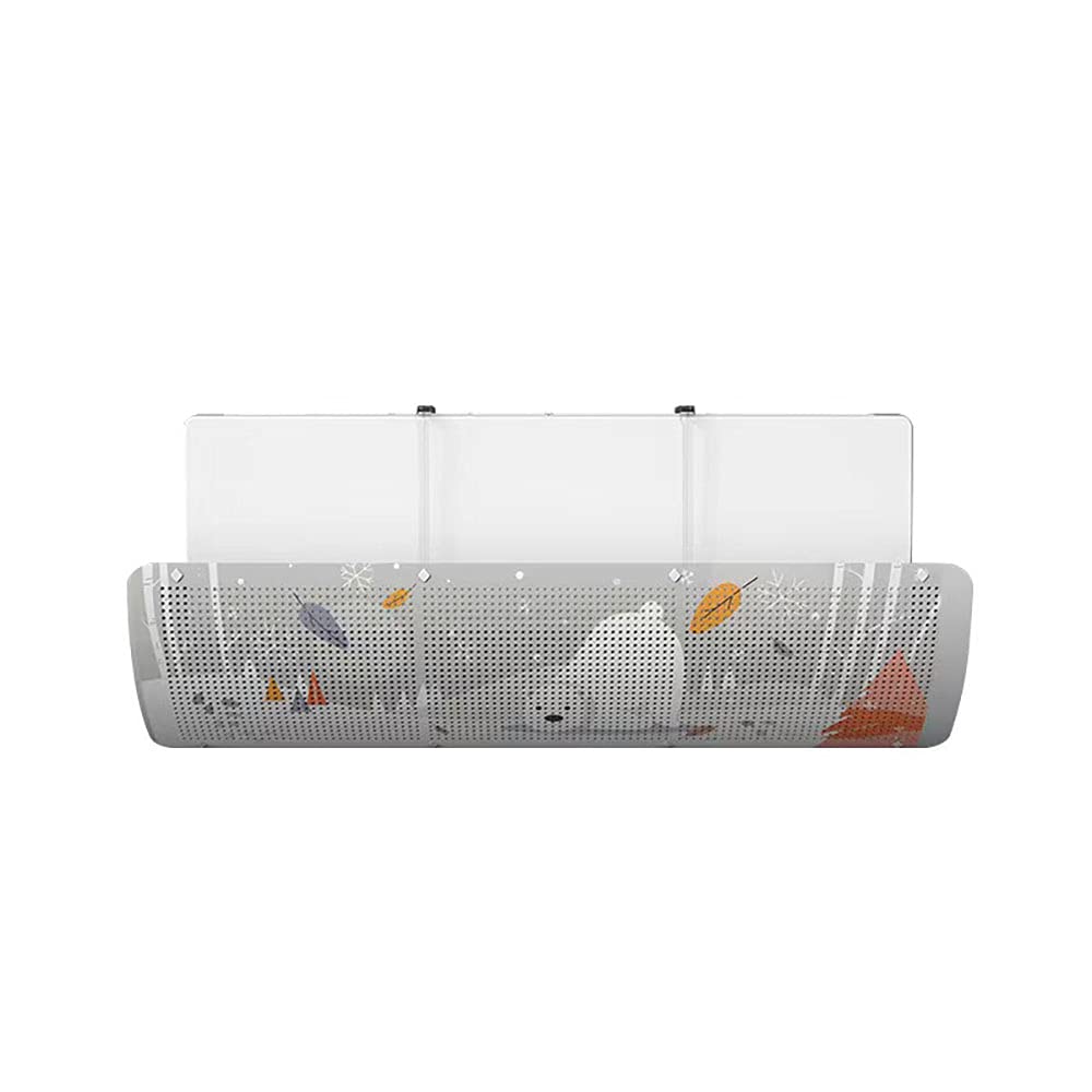 NeoStyleAir conditioner windshield anti-straight blowing windshield retractable paste confinement bedroom universal wall-mounted air-conditioning air outlet wind deflector (Pattern-Polar bear)