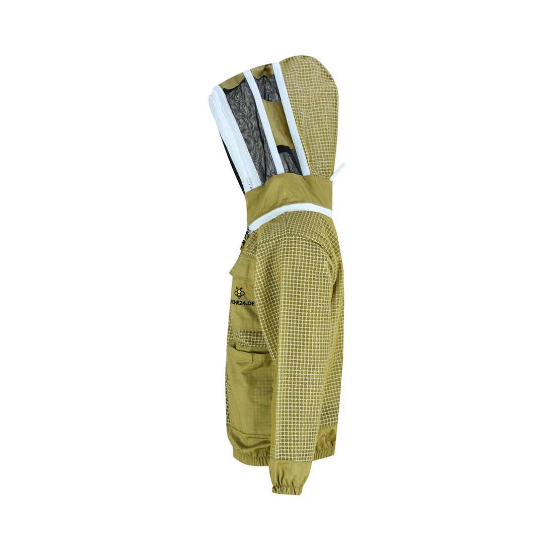 Imkerjacke Premium mit Atmungsnetz + Fechtschleier für Bienen Wespen Insekten Imkerei Stichschutz Insektenschutz S M L XL XXL XXXL, XL · braun