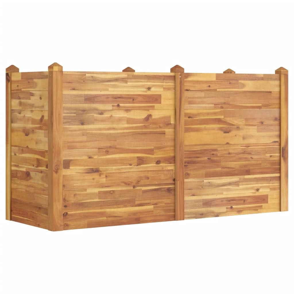 Jardinière surélevée empilable en bois d'acacia 160 x 60 x 84 cm comme jardinière empilable pour le jardin