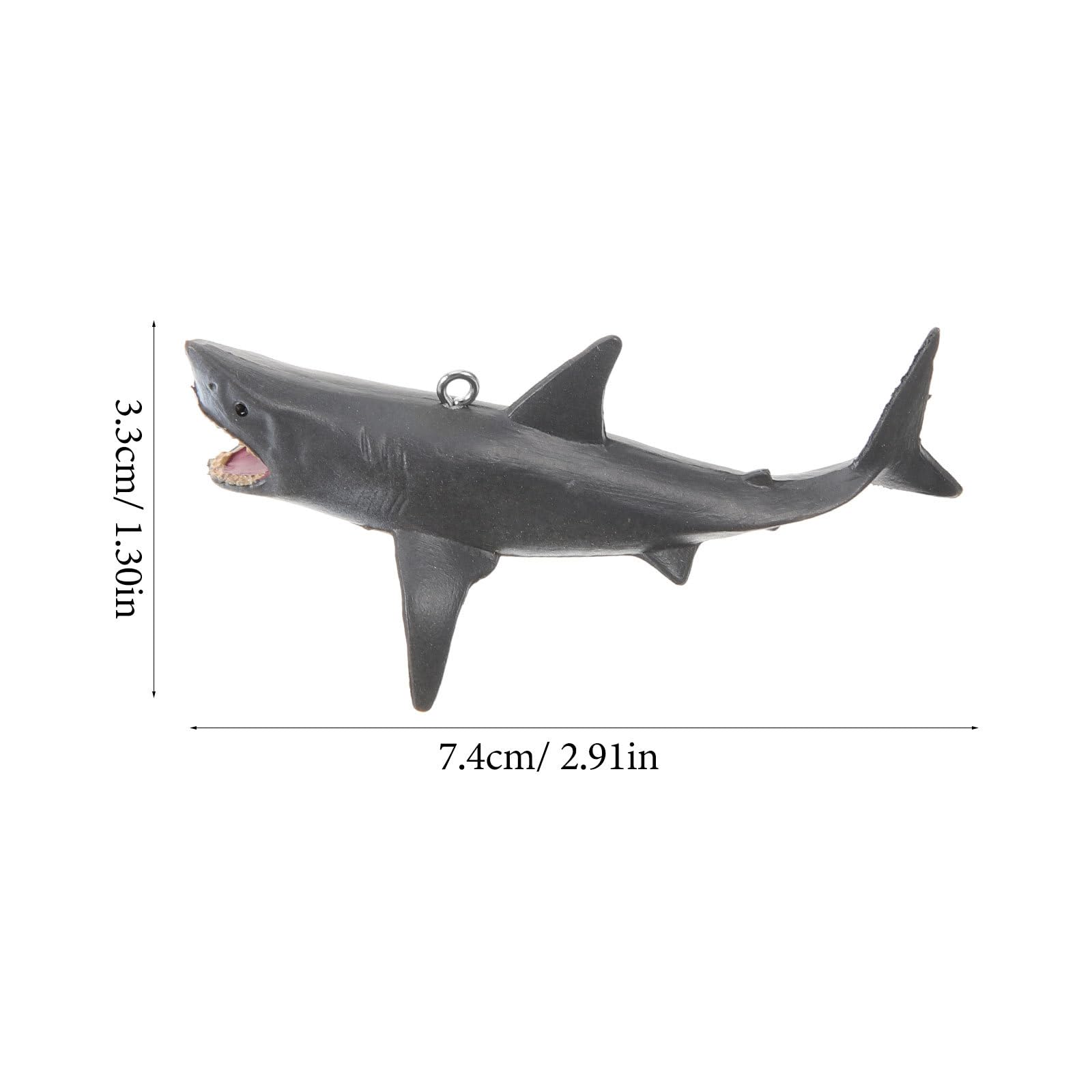 BESPORTBLE 2Pcs Fish Tank Decorations, Mini Fish Tank Ornaments Floating Shark with Wire and Ball for Fish Tank Aquarium Decorations - Image 3