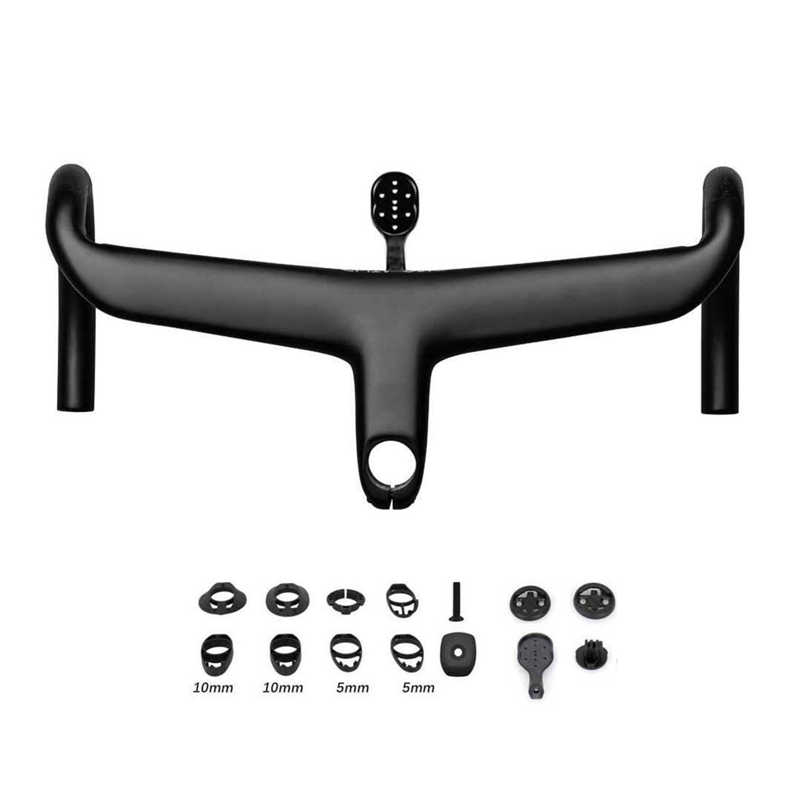 Manubrio Bici Manubrio da Strada in Carbonio, Barra piegata, Passaggio Cavi Interno, Caduta di 127 mm, Portata di 75 mm, Manubrio for Bicicletta SL7 con distanziale