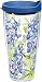 Tervis 1167500 Bluebonnet On It Tumbler with Wrap and Blue Lid 24oz, Clear