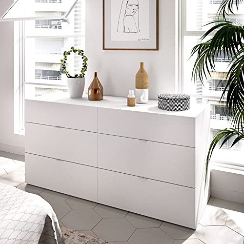 DEKIT GRUPO RIMOBEL GIA Cómoda, Madera de ingeniería, Blanco, 62x120x39 cm