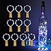 STARKER Flaschen Lichterketten 10 Stück 20 LED Led Kork Weinflasche Kupferdraht Batteriestromversorgung Flaschenlichtfarbe Dekor Farbe Licht Kupfer Kunststoff DIY Festival Hochzeit und Party