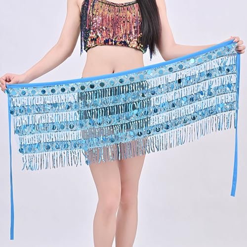 Jupe de danse du ventre mini costume sequins brillant déguisement Noël - 2