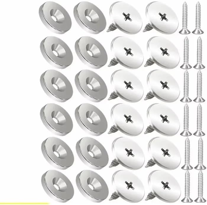 Cabinet Magnetic Catches Concealed Magnetic Closure Door Latch Kitchen Cupboard Drawer Door Magnet Catch Closer Hardware Fitting(24set)