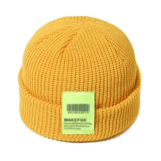 GOSHITONG Stickning Mössa Skull Cap Tjock Slouchy Engelsk streckkodslapp Höst vinter Köldskydd Män kvinnor Vanlig färg Utomhussport, Fotvandring resa