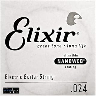 Elixir® Strings Electric Guitar Single String with NANOWEB® Coating (.024)