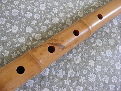 Shakuhachi Bamboo Flute Pentatonic D/F With Natural Shakuhachi Edge Cut Shape Mouthpiece And Artistic Root End, Pentatonic Instrument #TOP2