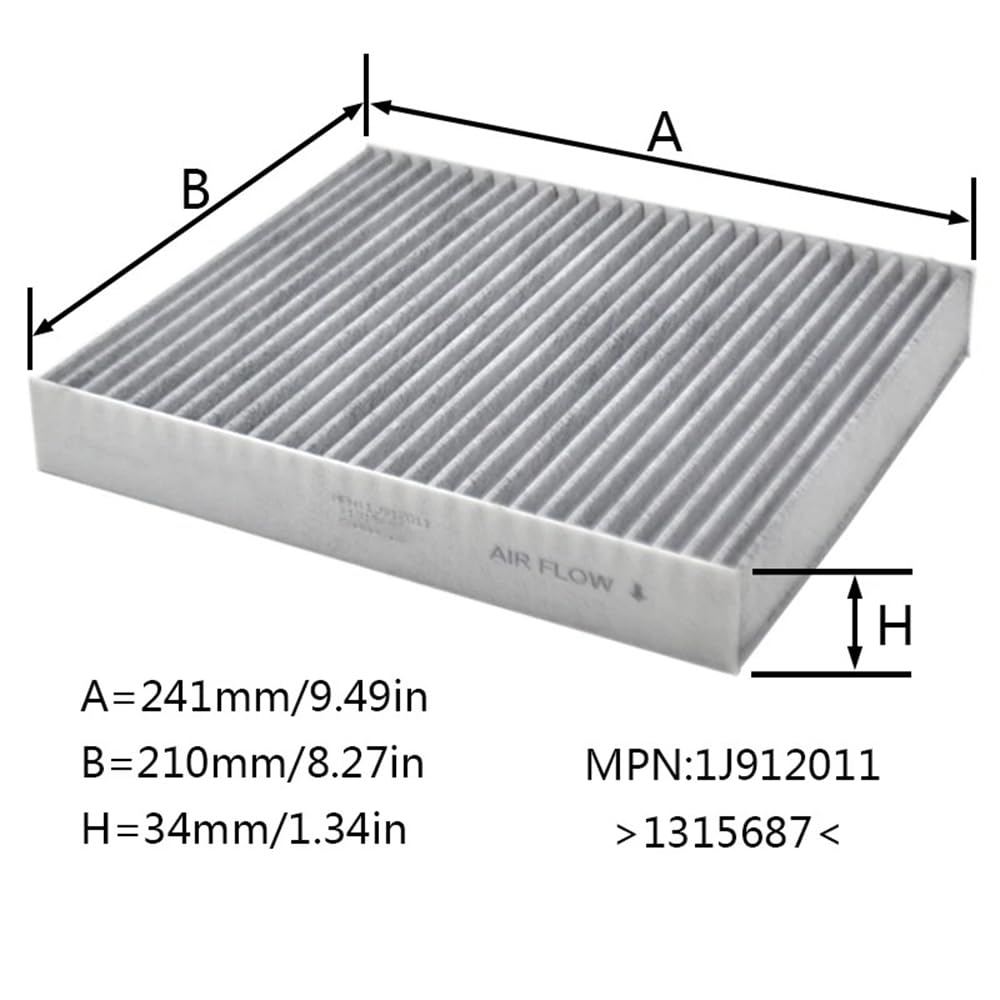 Filtro de Habitáculo para Ford Galaxy Focus Grand Mondeo S-MAX, Filtro de Aire de Cabina de Polen de automóvil 1315687/1253220/1315686