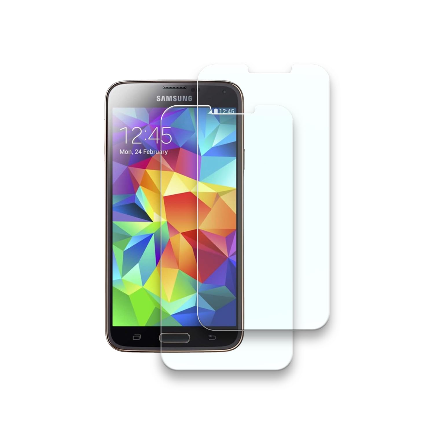 Screen Protector for Samsung Galaxy S5 Tempered Glass Protective Film HD 9H Hardness Case Friendly Easy Installation Anti Scratch Bubble Free(2 pcs)