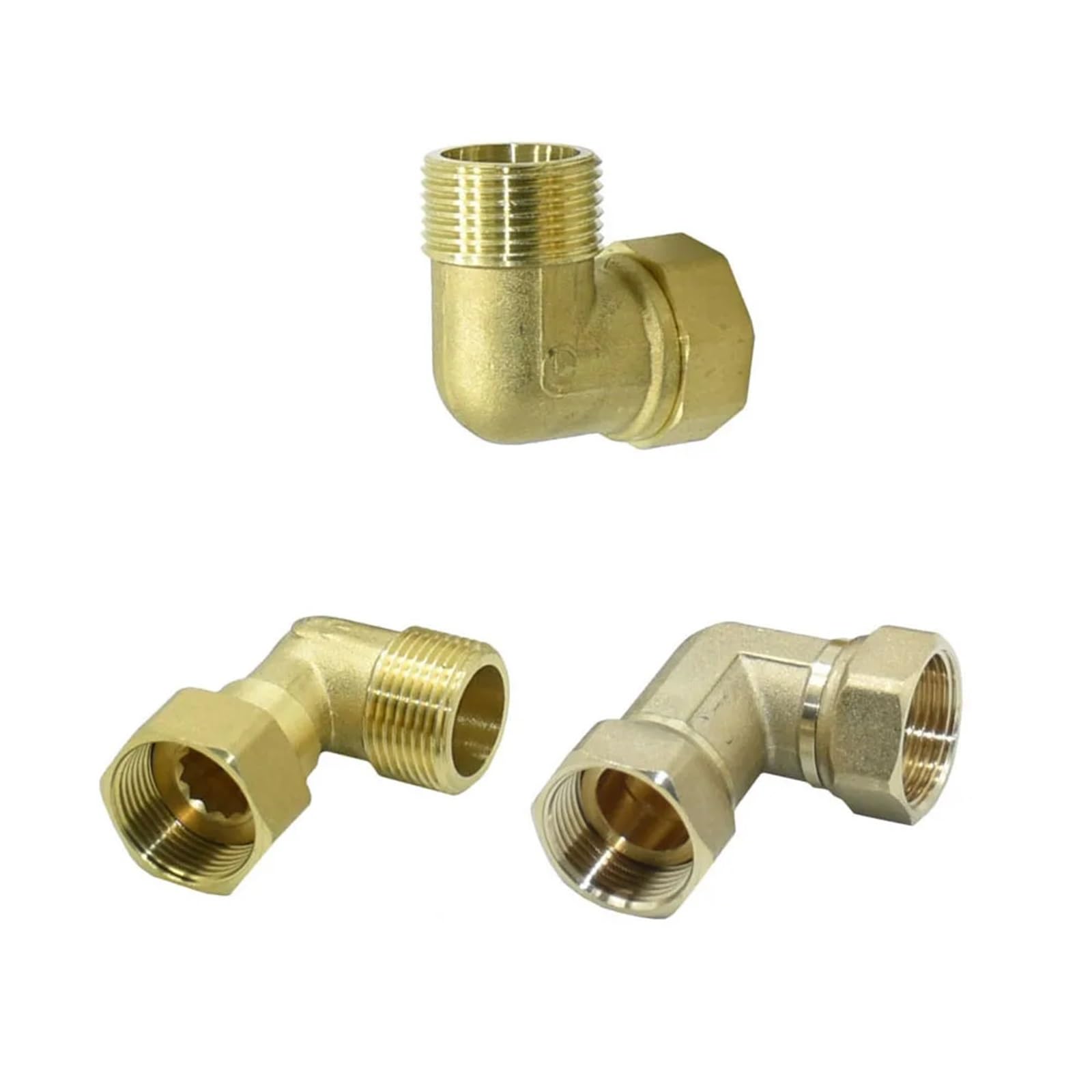1pcs Brass 3/4" 1" Male Female Thread Elbow Connector 90 Degrees Hose Fittings Tube connectors Rotate G3/4 G1 Water Joint