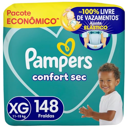 Fralda Pampers Confort Sec XG 148 Unidades,...