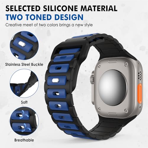 MoKo-Sport-Bands-Compatible-with-Apple-Watch-Ultra-2Ultra-Band-Apple-Watch-Bands-for-Men-Women-49mm-45mm-44mm-42mmSilicone-Replacement-Strap-for-iWatch-Series-9-8-7-6-5-4-SE-Ultra-2-1-BlueBlack 51sVh voK0L