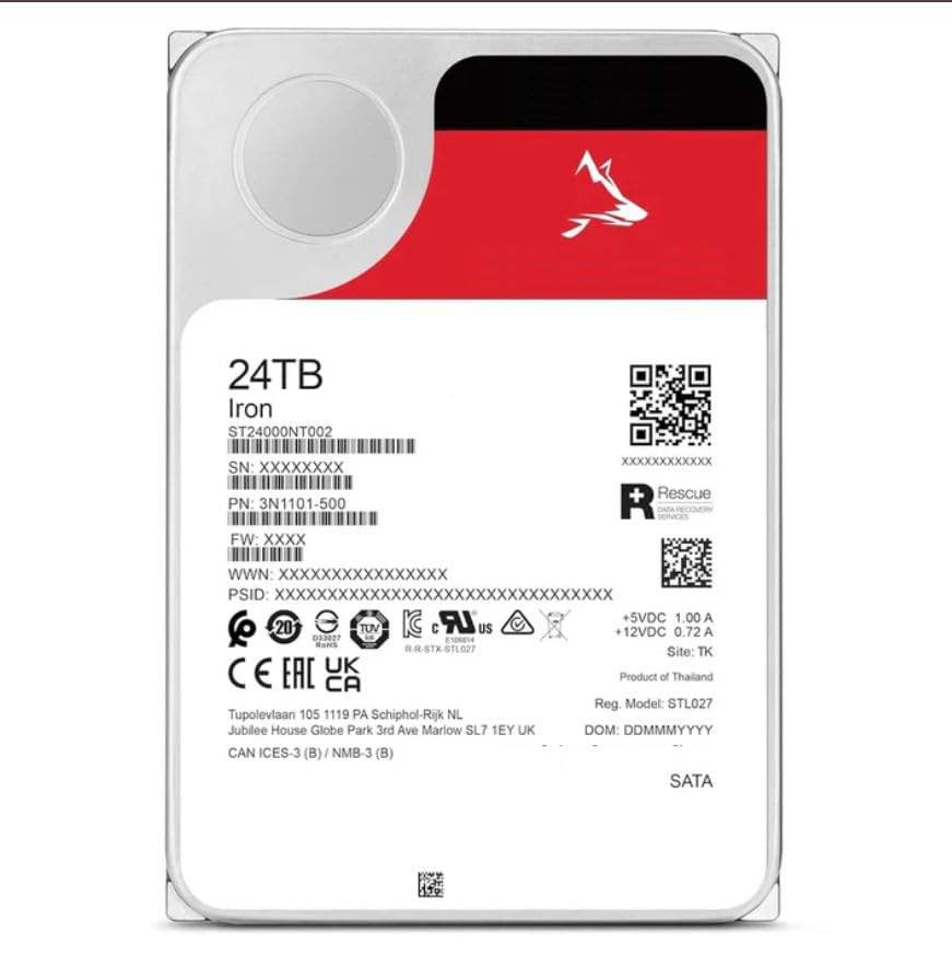 Skyhwk AI, Technology SATA III 3.5" Internal Hard Drive - 24TB, Single, 512MB Cache (HDD)