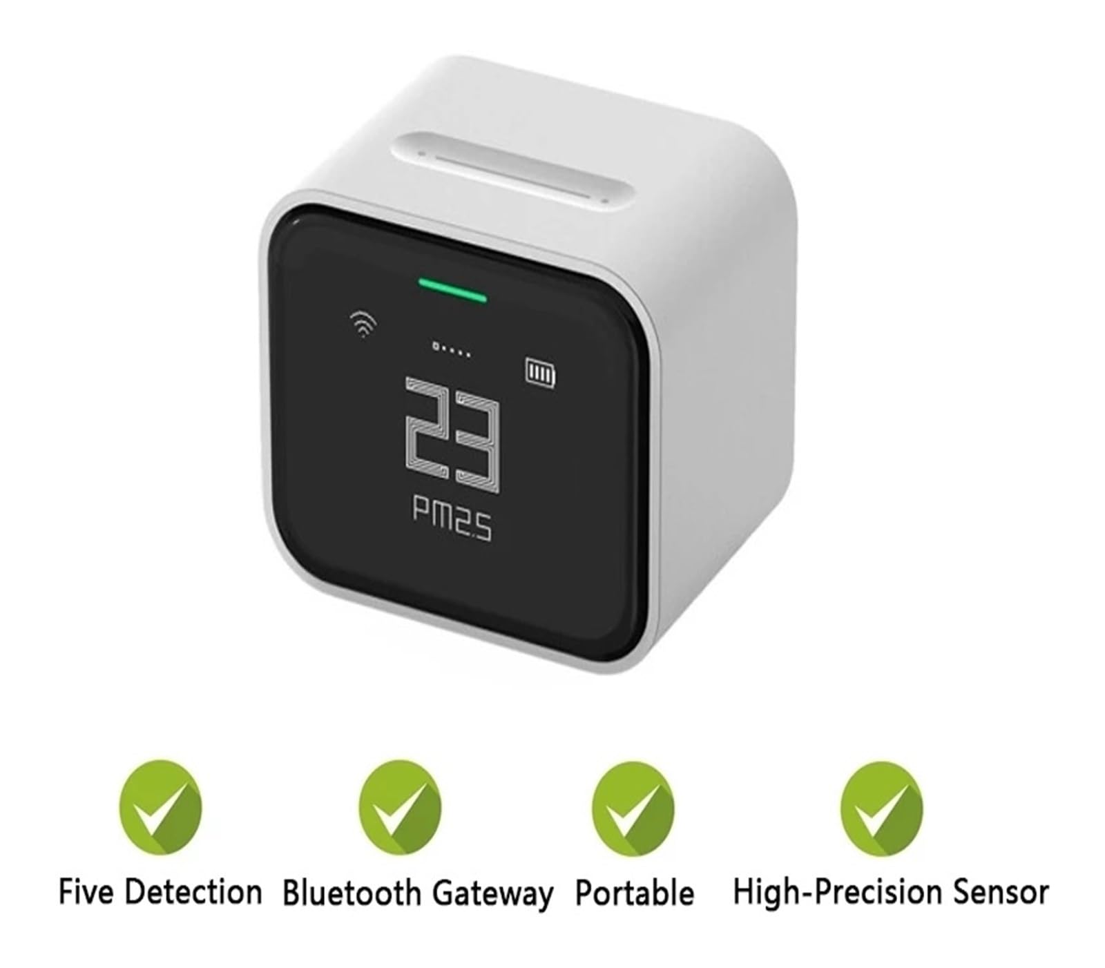 Rilevatore Gas, Monitor a qualità 'aria Rilevatore di CO2 Umidità a temperatura Sensore intellinte Display LCD Lavoro di automazione a vita domestica