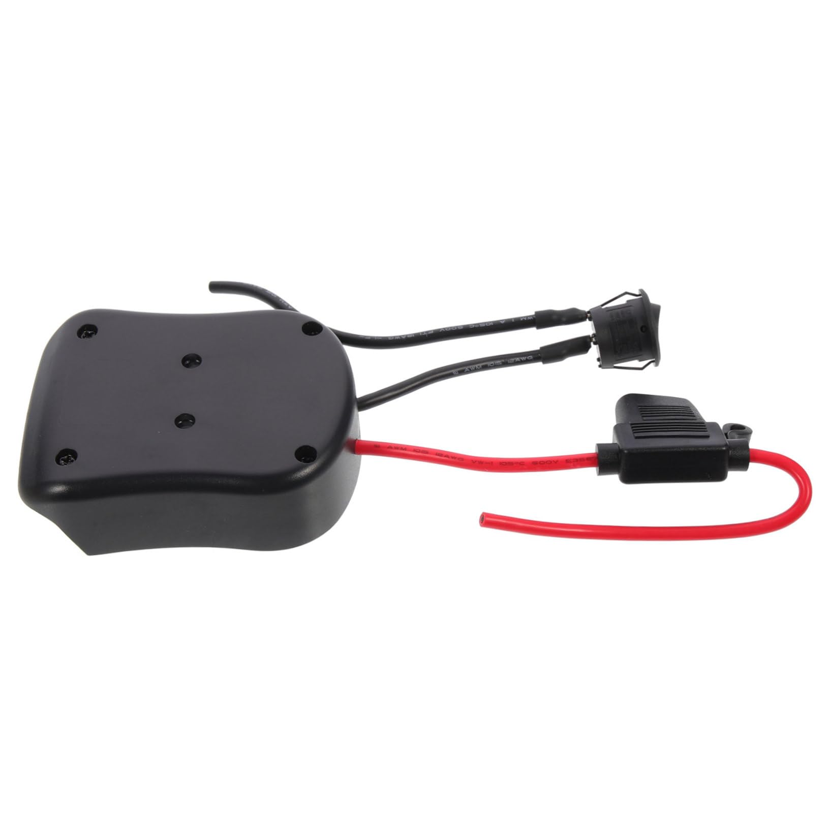 SHINEOFI 2 Piezas Adaptador De Batería De 18v Batería para Al Adaptador De La Camión Fuerza Convertidor De De Corriente Voltaje De Bricolaje Negro Abs