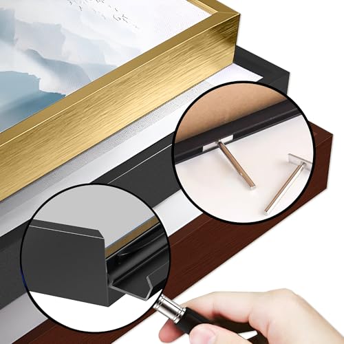 8x10 Metal Picture Frame - Framed Custom Wall Art Ready to Hang - Gift for Friends Family Pet Baby - Gold aluminium alloy - Image 7