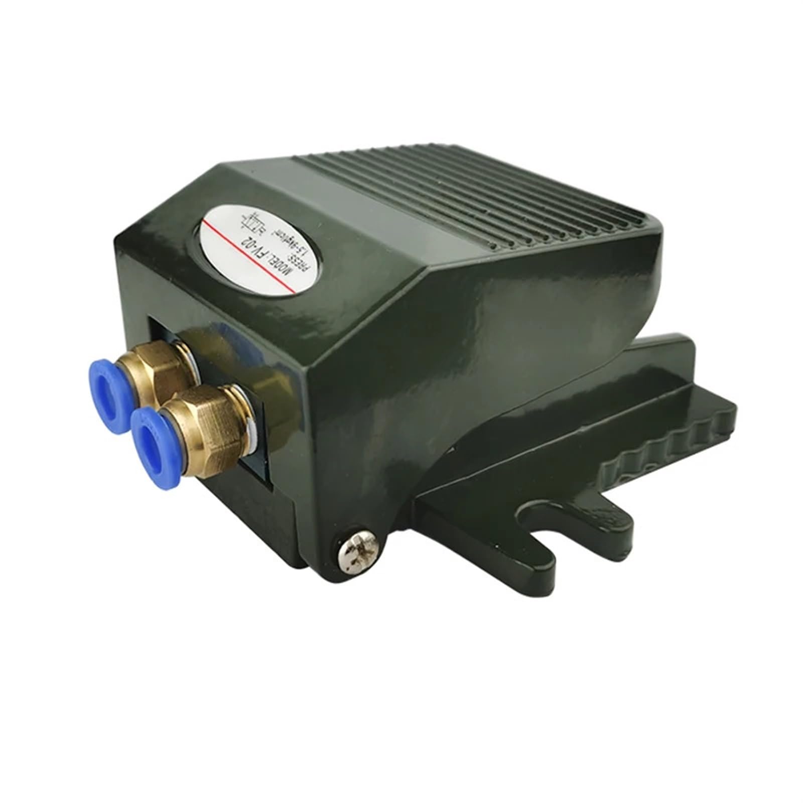 Jgodgqpm With 12Mm Fittings Fv-02 Aluminum Alloy 1/4 Inch Threaded Air Pneumatic Pedal Valve Foot Switch 2 Way Position 1Pcs(With 12Mm Fittings)